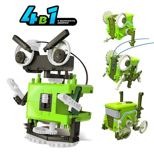 Конструктор Квадробот, 59 деталей, 4 варианта сборки, работает от батареек - Эврики фото 2