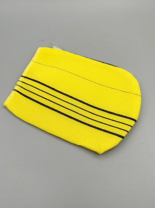 Bath Towel Мочалка-варежка для душа с пилинг-эффектом, уплотненная, жёлтый