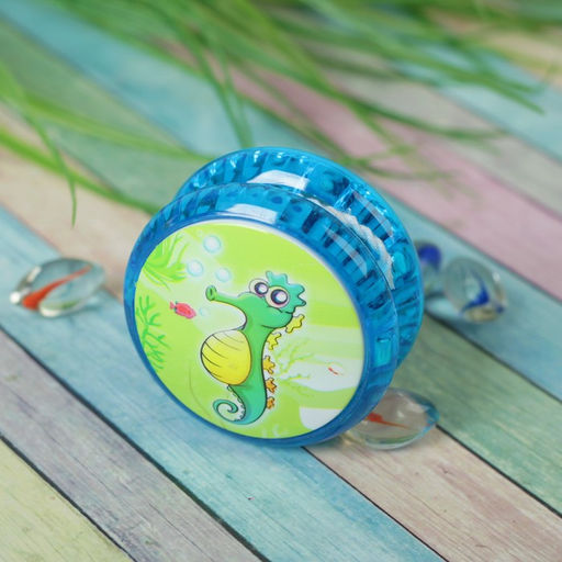 Цена за 12 шт. Йо-йо "Морские жители" световой, цвета МИКС