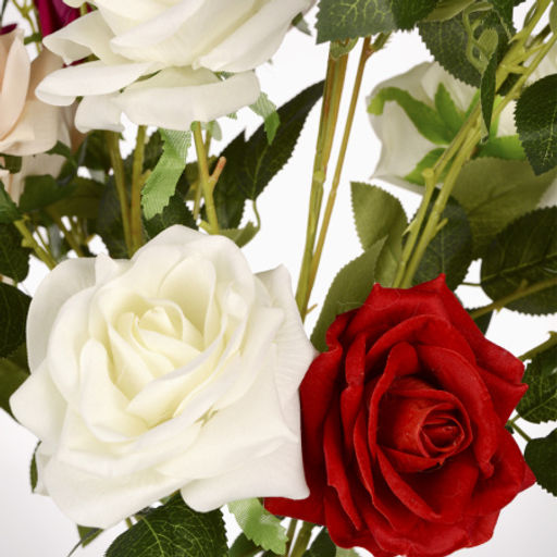 Цветок искусственный Роза 90 см 5 бутонов / NT47-6 /уп 50/400/ - Галеонтрейд фото 19