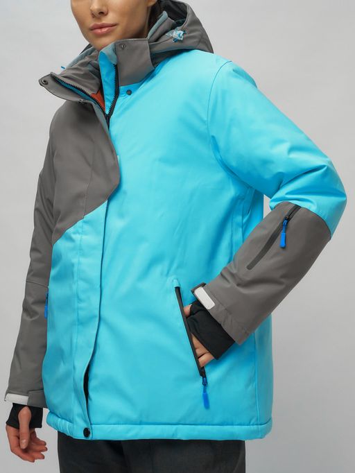 Горнолыжный костюм женский большого размера голубого цвета 02278Gl - Chunmai фото 11