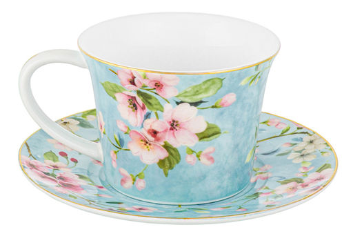 Чайн. наб. 12 пр. 270 мл Яблоневый цвет на голубом NEW BONE CHINA - Elan gallery фото 16