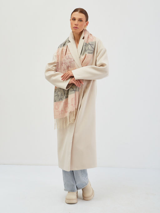 В составе шерсть. Большой теплый двусторонний палантин - Tantino фото 4