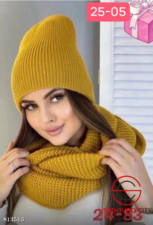 Комплект шапка + хомут женский - Bruno фото 3