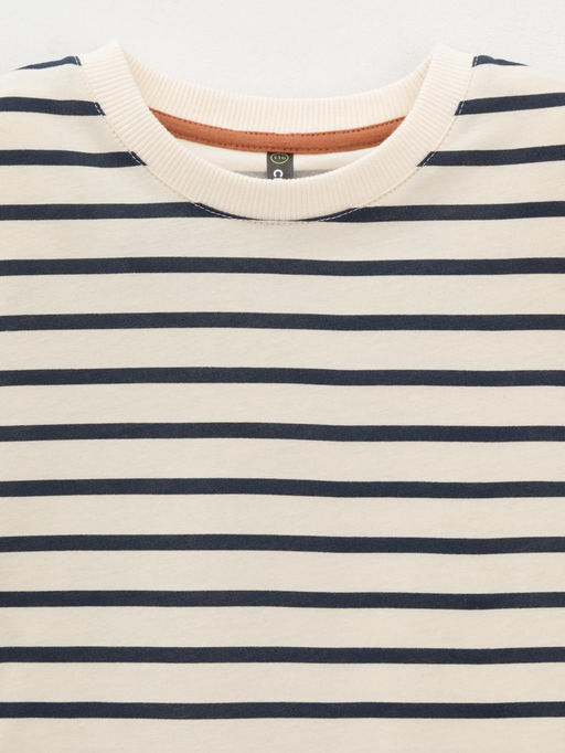 КР 302216/теплое молоко,полоска к620 фуфайка (футболка) для мал