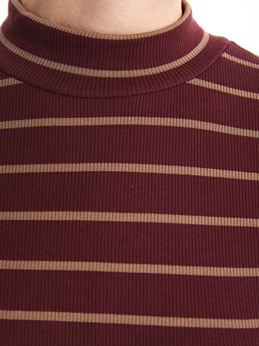 Dik Yaka ?izgili Kad?n Body