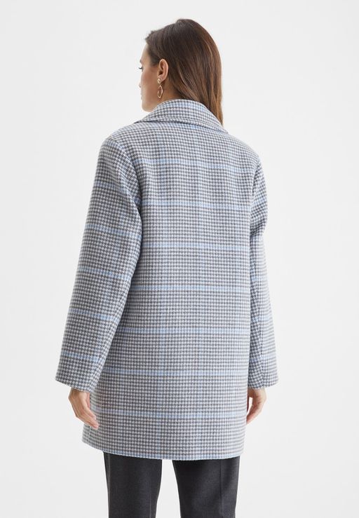 Пальто женское LA-201152-РЕ, 
серо-голубой пьедепуль - Steinberg фото 6