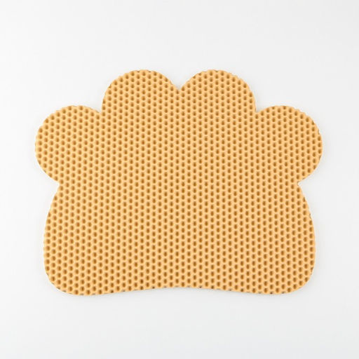 Коврик под миску и лоток Лапка, бежевый, 33,3х42,5 см - Пушистое счастье фото 4