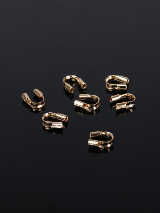 Цена за 3 шт. Протектор для защиты тросика 5?4 мм (набор 50 шт.), цвет золото