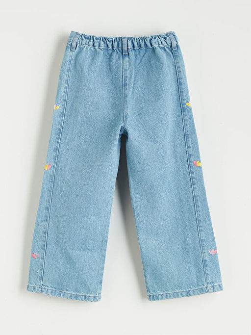 Beli Lastikli Nak??l? K?z ?ocuk Jean Pantolon