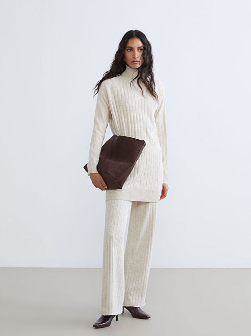 Bal?k?? Yaka Kad?n Triko Tunik