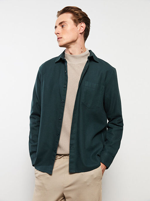 Regular Fit Uzun Kollu Erkek G?mlek Ceket