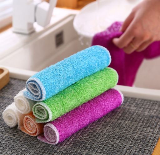 Двухслойная бамбуковая салфетка для мытья посуды (1 шт.), 22*18 см - Home фото 11