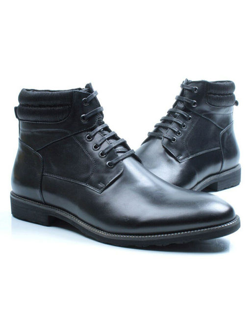 01-H9041-D11-SW3 BLACK Ботинки демисезонные мужские (натуральная кожа)