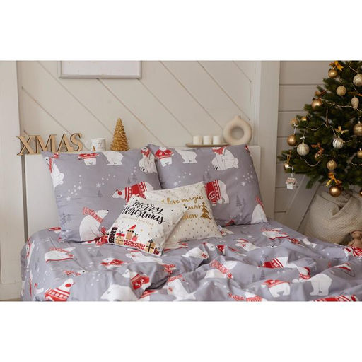 Постельное бельё евро Этель. Зимние игры, поплин