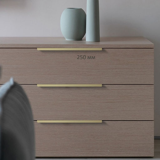 Ручка CAPPIO RT001AU, L=250 мм, м/о 192 мм, цвет сатиновое золото