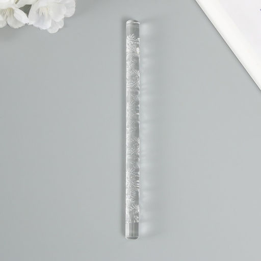 Скалка для творчества акрил Снежинки 16?1 см