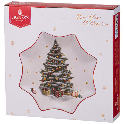 ТАРЕЛКА AGNESS С НОВЫМ ГОДОМ! ФИГУРНАЯ 20,5*3 СМ  фото 2