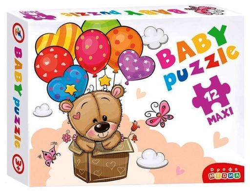 Дрофа. Baby Puzzle. "Мишка и воздушные шары" арт.3844