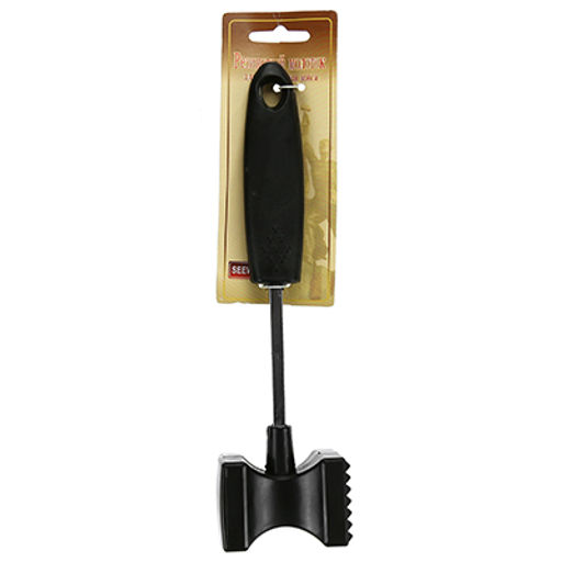 Молоток для отбивания мяса металл+пластик, двухсторонний Шеф 25,5см, основание-6,5х4,5х4,5см (Китай) - Домашняя Мода фото 3