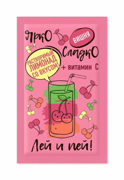 Напиток сухой растворимый "Лимонад со вкусом вишни" 10шт х 25 г