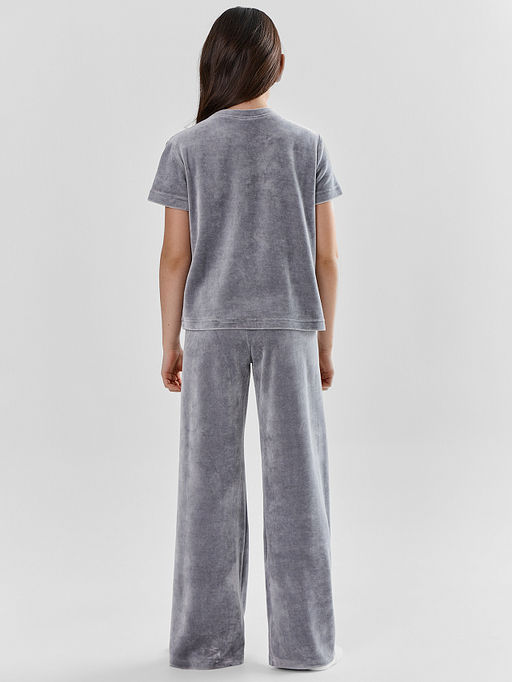 Комплект домашний для девочек серый велюровый - Mark formelle фото 3