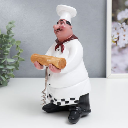 Фигура полистоун «Довольный повар», 23×11×10 см