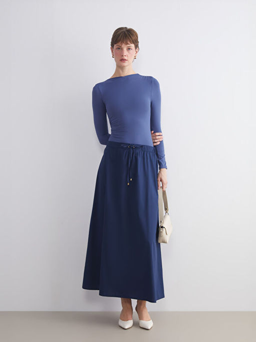 Beli Lastikli Poplin A Kesim Etek