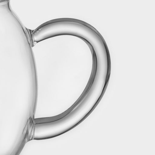 Заварочный чайник «Эко. Бабл», 1.5 л, 26.5×14×16.5 см, с бамбуковой крышкой, металлический фильтр, стекло, прозрачный