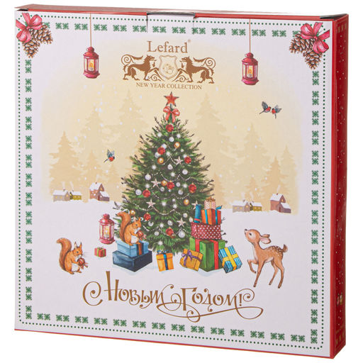 НАБОР ТАРЕЛОК ОБЕДЕННЫХ LEFARD ЕЛКА 2 ШТ. 27 СМ КРАСНЫЙ (КОР=9ШТ.)  фото 2