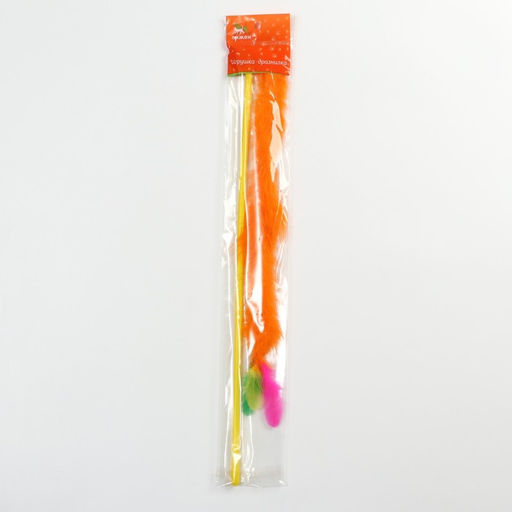 Дразнилка меховая Длинный хвост, оранжевая - Пижон фото 4