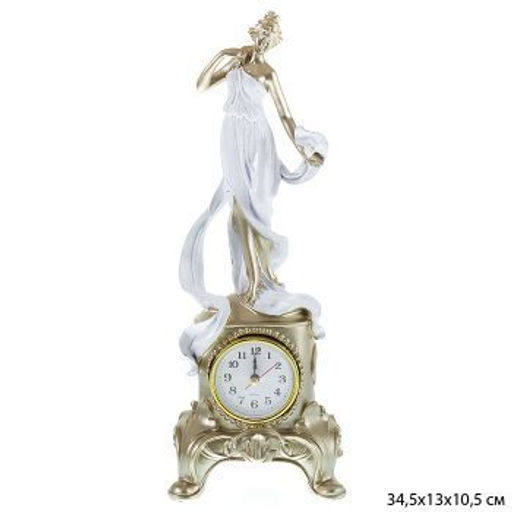 Часы статуэтка Дама 34,5х13х10,5 см / 288-3 /уп 12/ - ГалеонТрейд фото 4