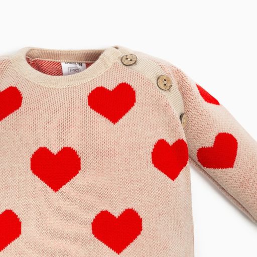 Комбинезон вязаный Крошка Я Сердечки, рост 68-74 см  фото 8