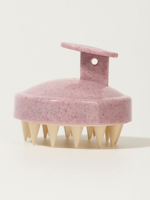 Щётка-массажёр для мытья головы, 7.5×7.5×6.5 см, розовая
