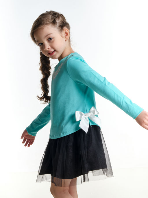 Платье для девочки UD 6098 бирюза - Mini maxi фото 2