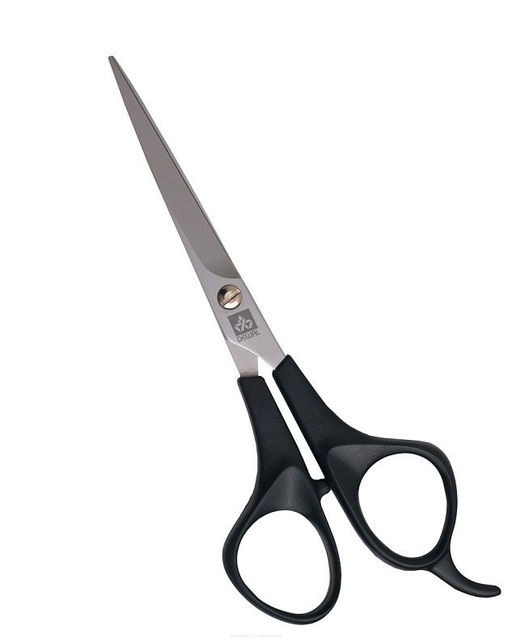 Dewal Парикмахерские ножницы прямые с микронасечками / Easy Step 9612SV-5,5, черный