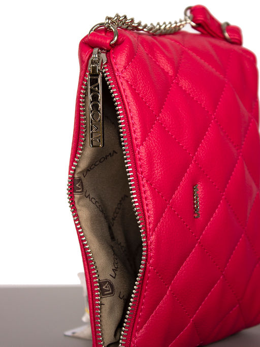 LACCOMA сумка Амелия-24-L815-маджента эко кожа хлопок  фото 4