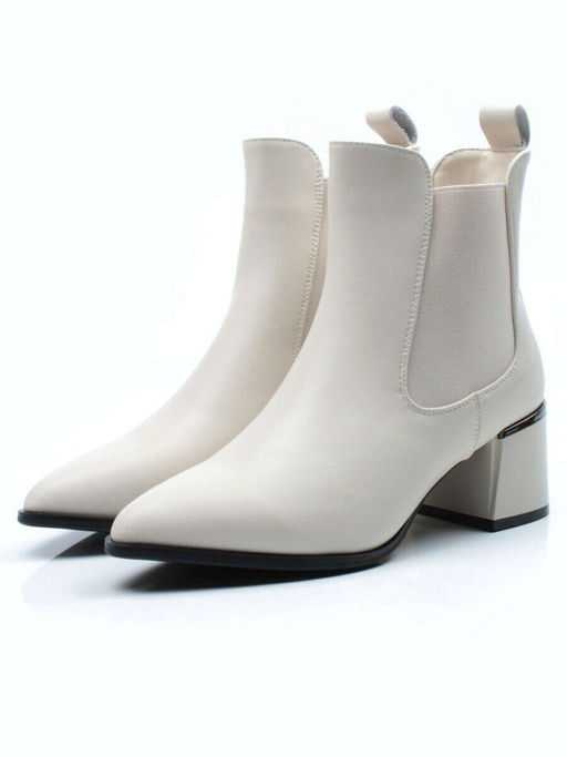 01-PCG269-2 LT.BEIGE Ботинки Челси демисезонные женские (натуральная кожа, байка)