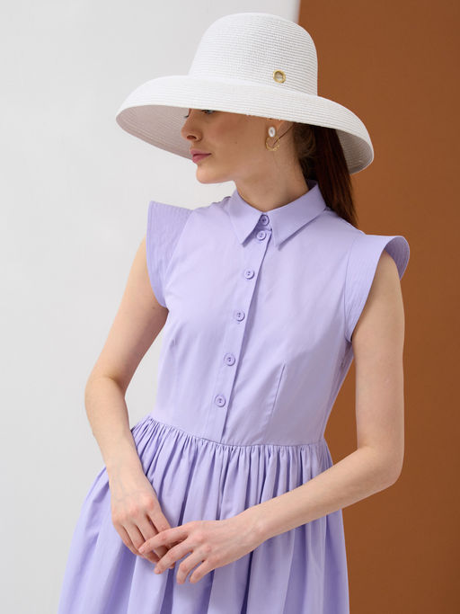 Платье хлопок OD-796-3 сиреневое OD-796-3