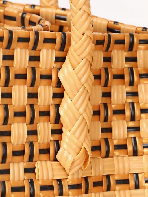 Сумка плетёная, 40×20×55 см, пластик, бежевая