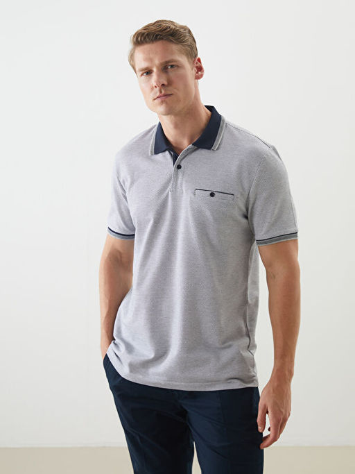 Polo Yaka Merserize G?r?n?ml? Erkek Ti??rt