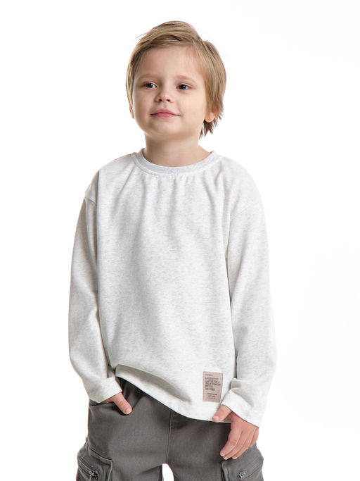 Толстовка для мальчика с шевроном 22-1124 темно-серый меланж - Mini maxi фото 22