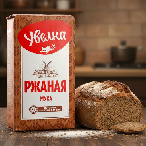У Мука ржаная хлебопекарная обдирная 2 кг