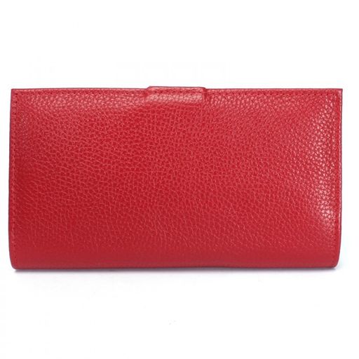 Портмоне женское Croco-ПР-971 с хлястиком натуральная кожа 4 отд, 17 карм, красный флотер (113) 239657  фото 2