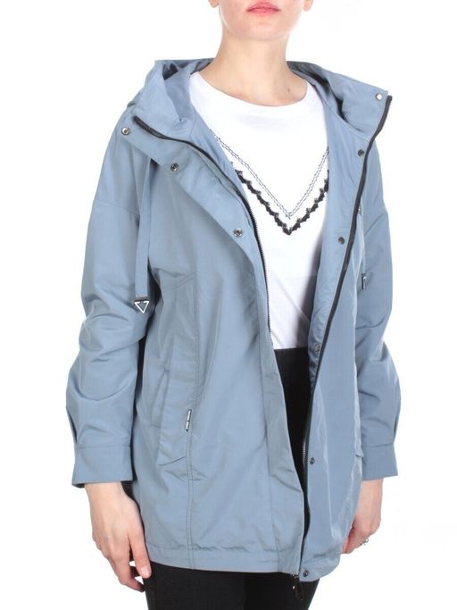 FY-221 GRAY/BLUE Ветровка женская АЛИСА (65% хлопок, 35% полиэстер) - Фабричный китай фото 6