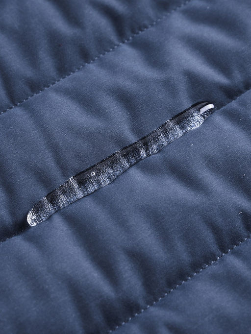 Куртка мужская стёганая с капюшоном с графеновой подкладкой синего цвета 9623_1S