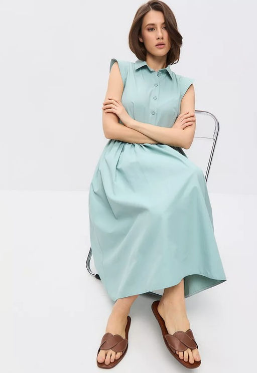 Платье хлопок OD-796-1 св.зеленое OD-796-1