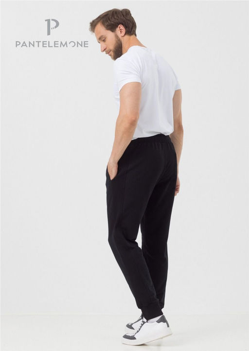 Мужские брюки зауженные из футера PDB-242 - Pantelemone фото 10