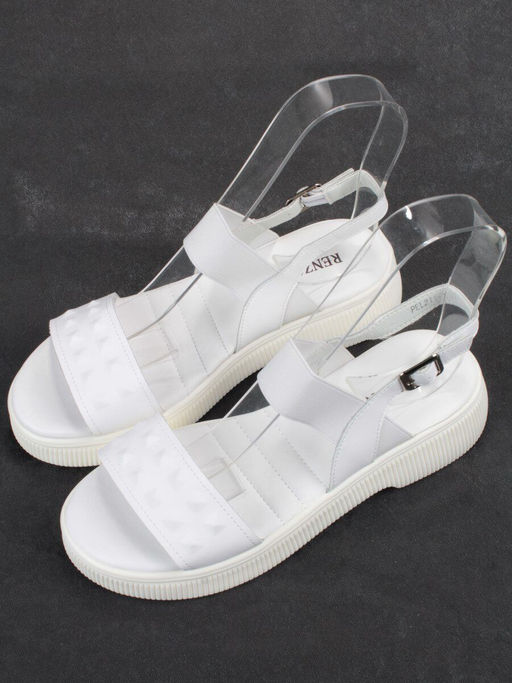 08-PEL211-1 WHITE Босоножки женские (натуральная кожа) - Фабричный китай фото 3