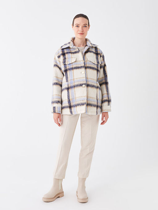 Ekose Desenli Uzun Kollu Hamile Ka?e Kaban